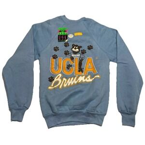 UCLA College Bruins Bear Sweatshirt Light Blue Brand New 80's Rare